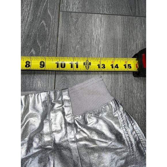 Free People Y2K Pockets Cargo Wide Mesmerize Me Preppy Pants Metallic M A004045 - Picture 10 of 12